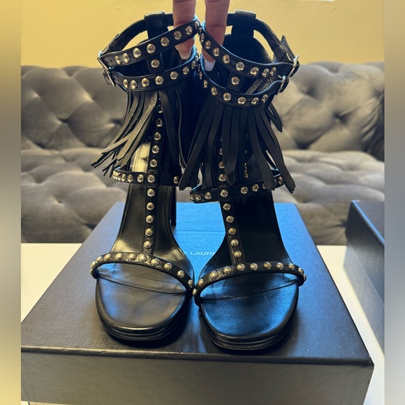 YSL NU PIED FRINGE HERLS SIZE 40 - Picture 2 of 7